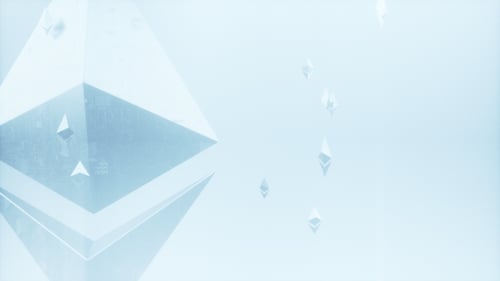 Abstract Floating Geometric Pyramids Animation