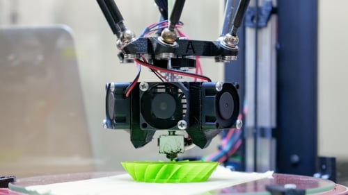 3D-Drucker führt Produkterstellung durch