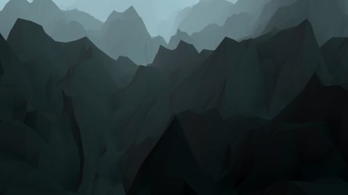 Digital Low Poly Mountains