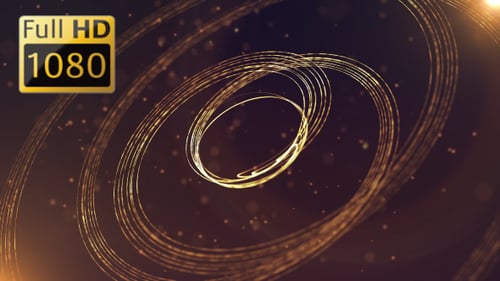 Dynamic Golden Spiral Lines Particle Motion Background