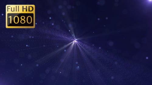 Abstract Digital Particle Light Rays Motion Background