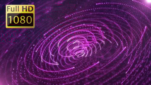 Dynamic Purple Particle Vortex Spiral Background