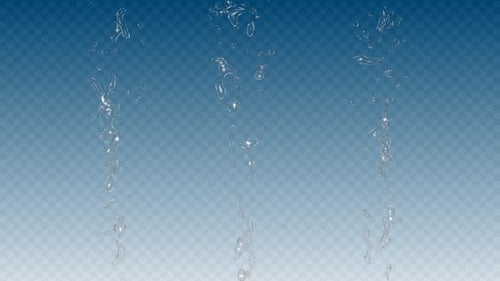 Seamless Liquid Droplets Falling Alpha Channel Loop