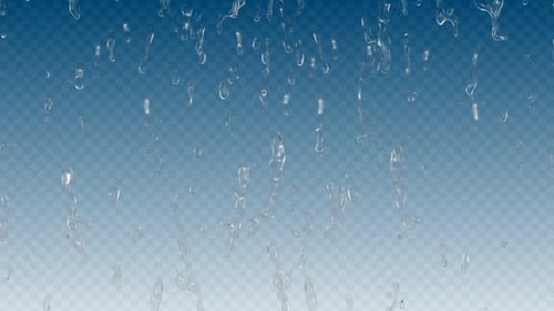 Seamless Looping Rain Drops with Alpha Channel Effect