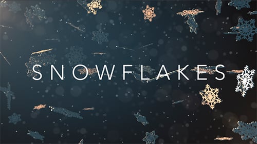 Elegant Glistening Snowflakes Falling Seamless Loop Background
