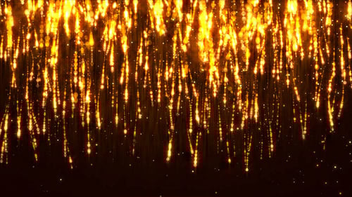 Shimmering Golden Particles Falling Animated Background