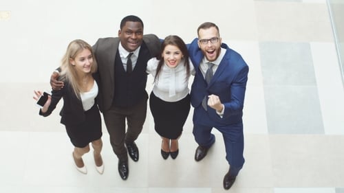Portrait of Group of Happy and Diverse Business People Who Are Standing Together