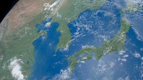 Korean Peninsula in Planet Earth