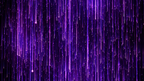 Digital Glowing Purple Falling Light Streaks Background