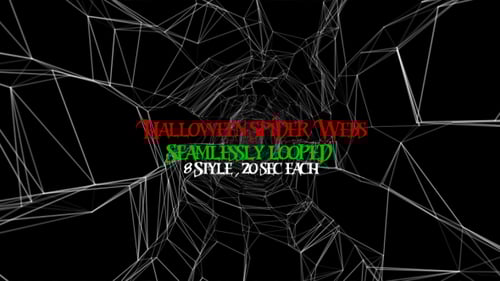 Seamless Looping Halloween Spider Web Tunnel