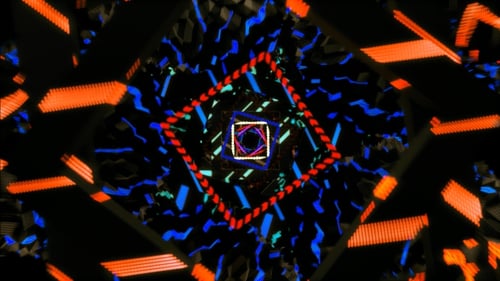 Arrière-plan abstrait coloré VJ Loop v1