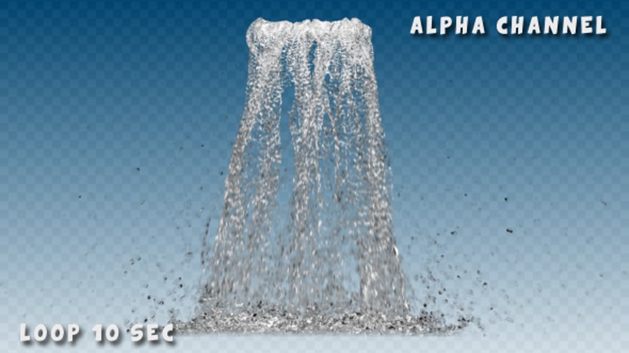 Waterfall Alpha Loop 1, Elements Motion Graphics ft. waterfall ...