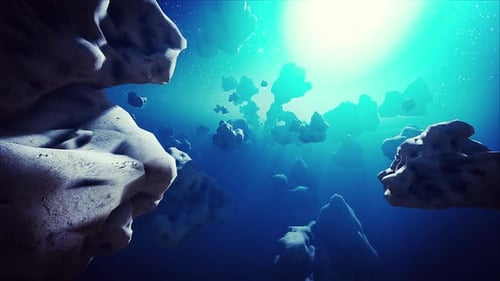 Inside Asteroids Field 4k