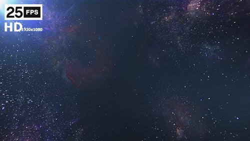 Vibrant Cosmic Nebula and Starfield Animation Background