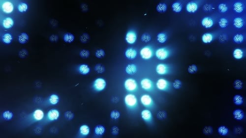 Projecteurs bleu vif clignotants