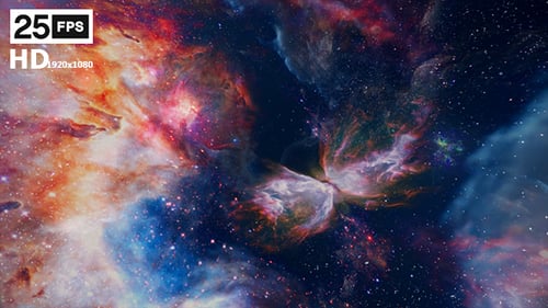 Abstract Cosmic Nebula Journey Animation Background