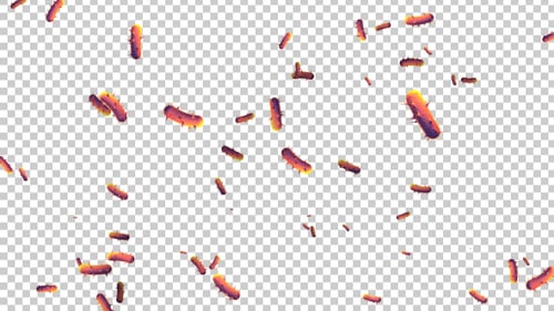 Abstract Floating Particles Overlay with Glitch Effect