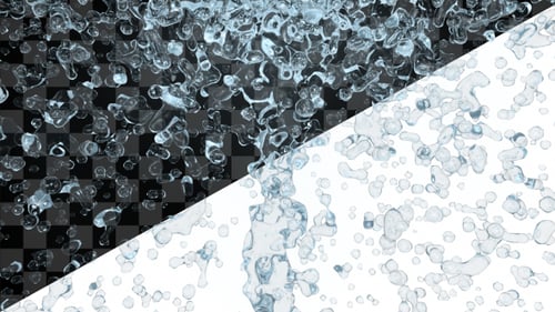 Dynamic Water Splash Reveal Transition with Alpha Channel