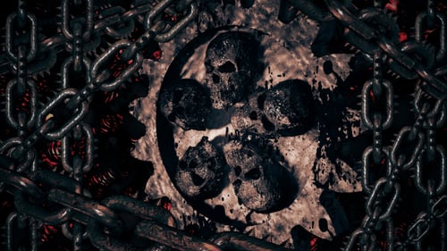 Totenkopf Gear mit Kettenrahmen