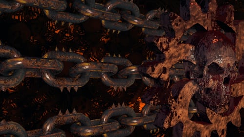 Rusty Hell Zahnräder mit Kettenschlaufe