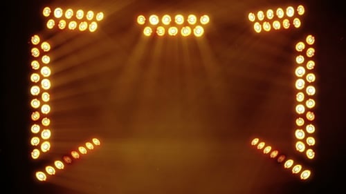 Helle Bühnenlichter blinken blau