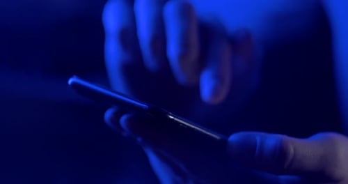 Male Man Hand with Smartphone