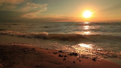 Beautiful Sunset on a Tropical Sandy Beach