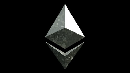 Modern 3D Ethereum Logo Rotation Animation