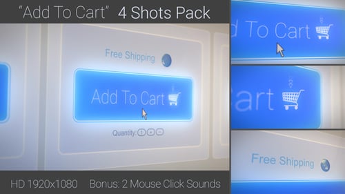Animated Add to Cart Button Click for E-commerce UI