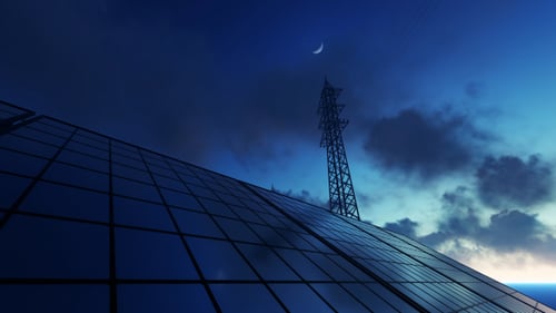 Solar Panels at Night
