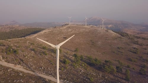 Luftaufnahme von Windparks