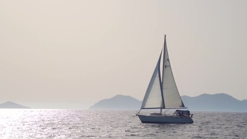 Yacht Floating in the Sea