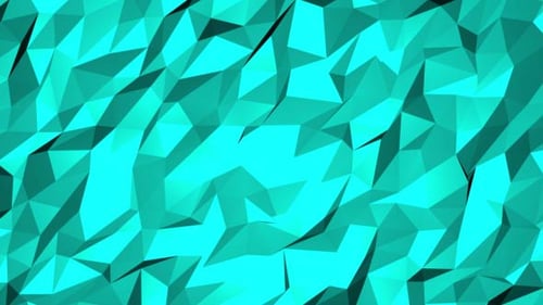 Animating Low Poly Geometric Teal Background