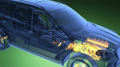 Transparentes Auto rotieren