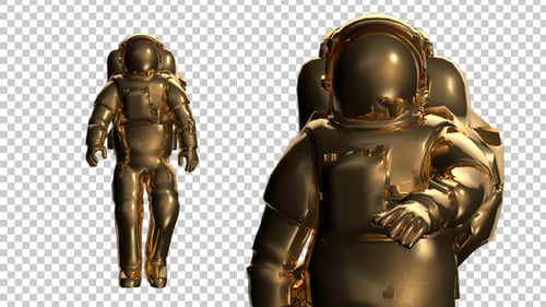 Goldener Astronaut