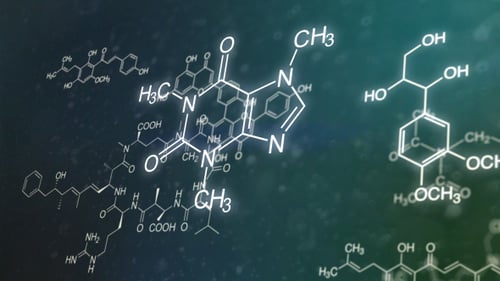 Animated Chemical Structures Science Background