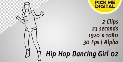 Hip Hop Tanzendes Mädchen 02