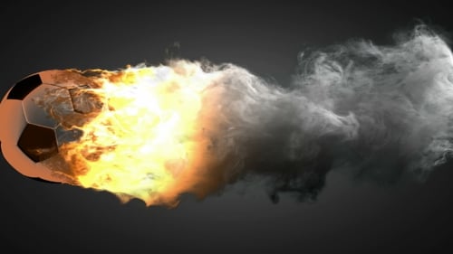 Burning Soccer Ball