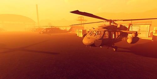 Helicopters In The Desert