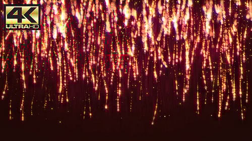 Abstract Dark Red Digital Particle Rain Background 4K