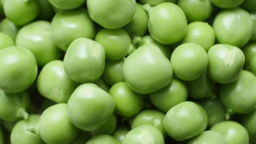 Green Peas Rotate, Top View.