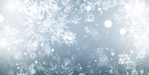 Animated Winter Snowflakes and Stars Christmas Background