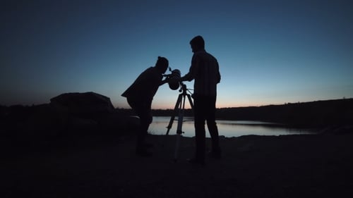 Anonymous People Exploring Space