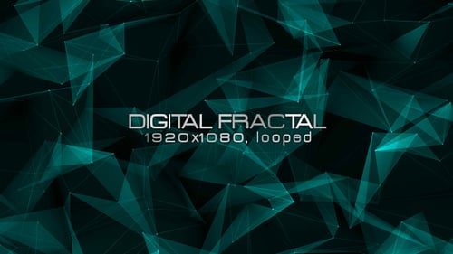 Digital Fractal Network Connections Background Animation