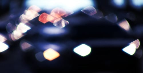 Abstract Bokeh Lights in City Night
