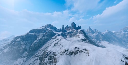 El edificio en la montaña
