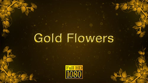 Goldene Blumen-Hintergrund