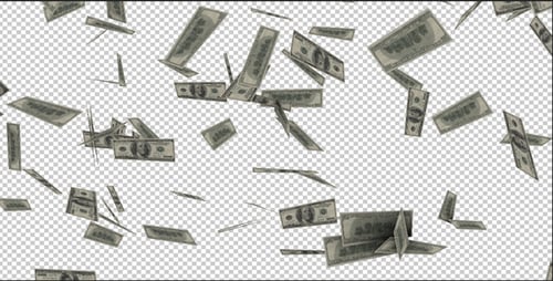 Falling US Dollar Bills Overlay Loop