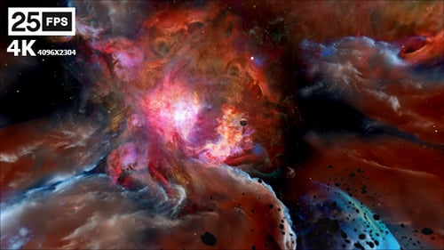 Dynamic Flowing Cosmic Nebula Animated Background