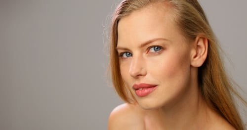 Beautiful Woman Posing in a Studio